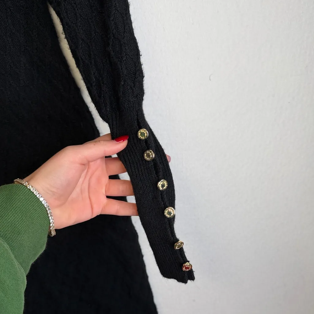 Lilly Pulitzer Black Knitted Sweater Mini Dress - Image 5