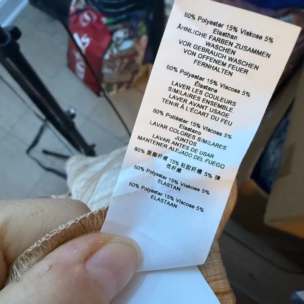 Missguided Maternity Tan Plaid Button Down Shirt - Image 5