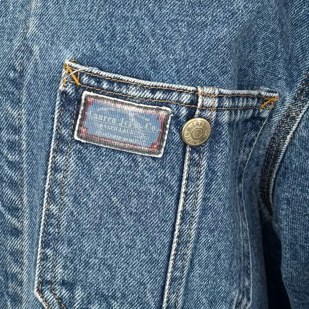 Ralph Lauren Lauren Jeans Co Women’s Denim Chore Barn Trucker Jean Jacket - Image 4