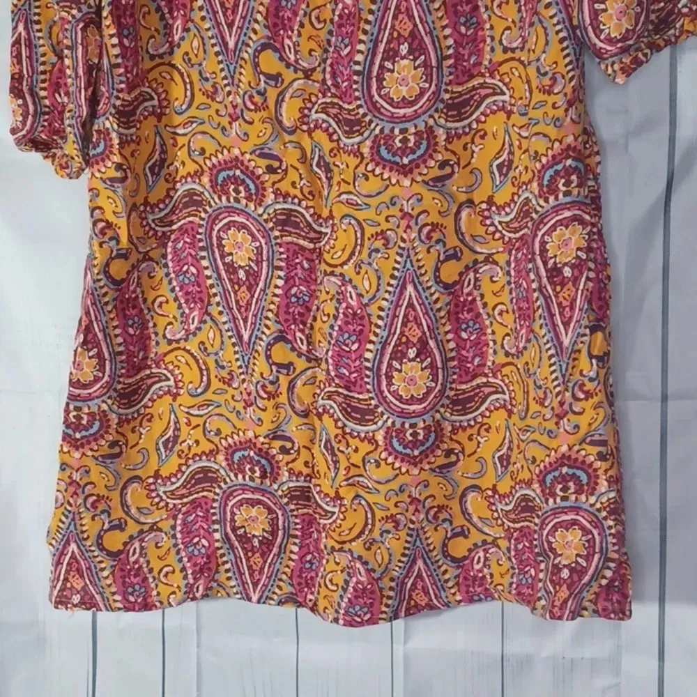 Hollister mini cold shoulder paisley dress - Image 6