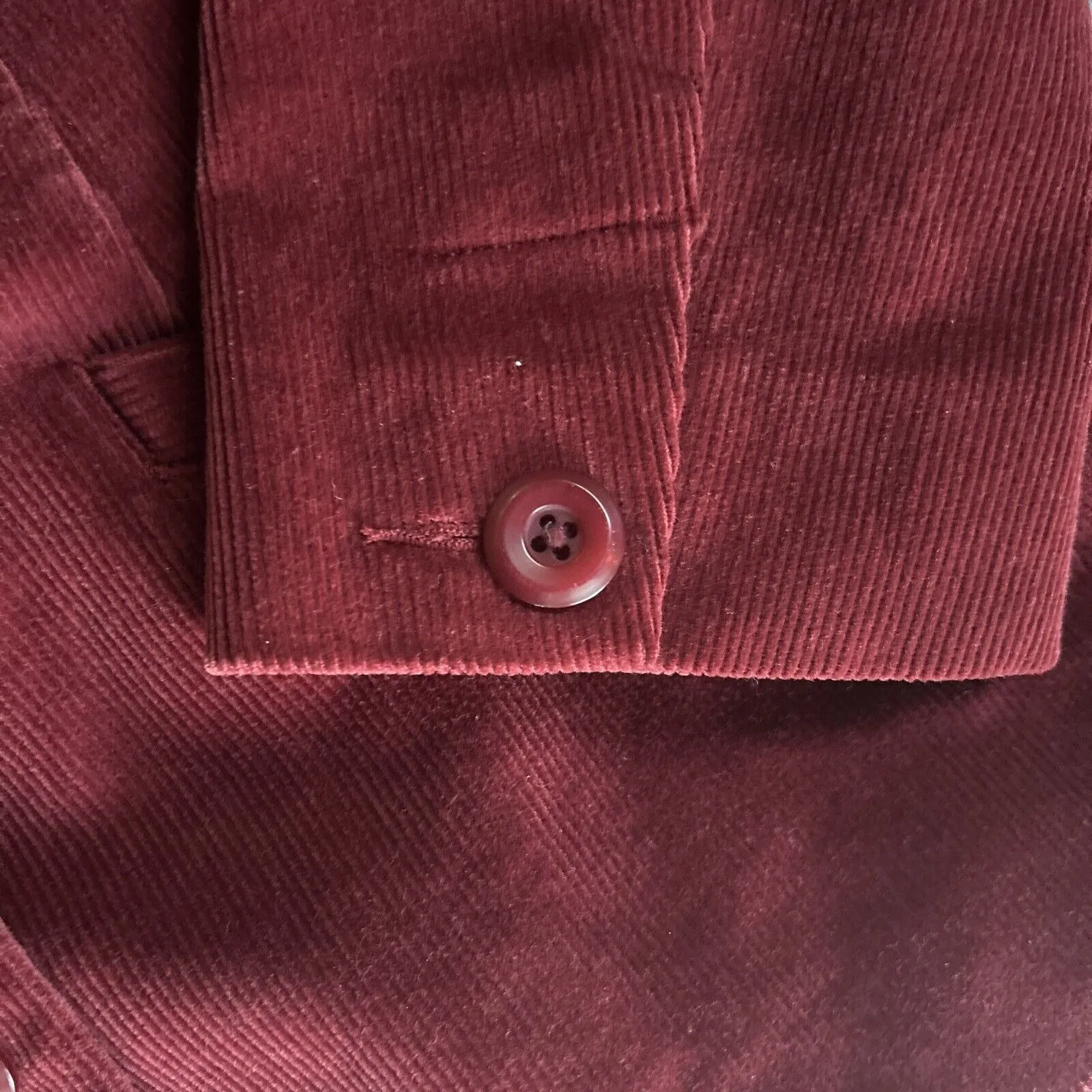 Vintage LL Bean Women’s SZ 4 Petite Red Corduroy 3 Button Blazer - Image 3