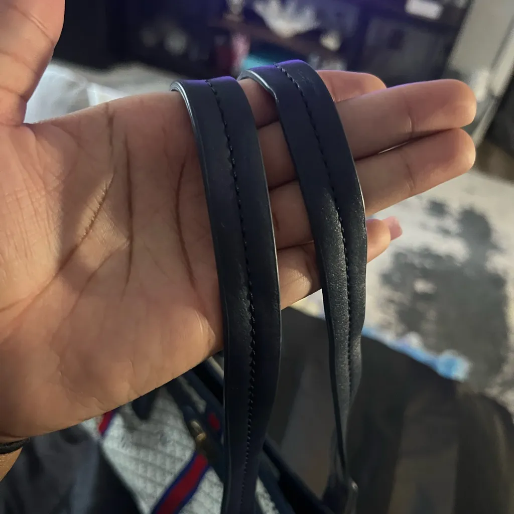 TOMMY HILFIGER Navy and Red Monogram Bag - Image 4