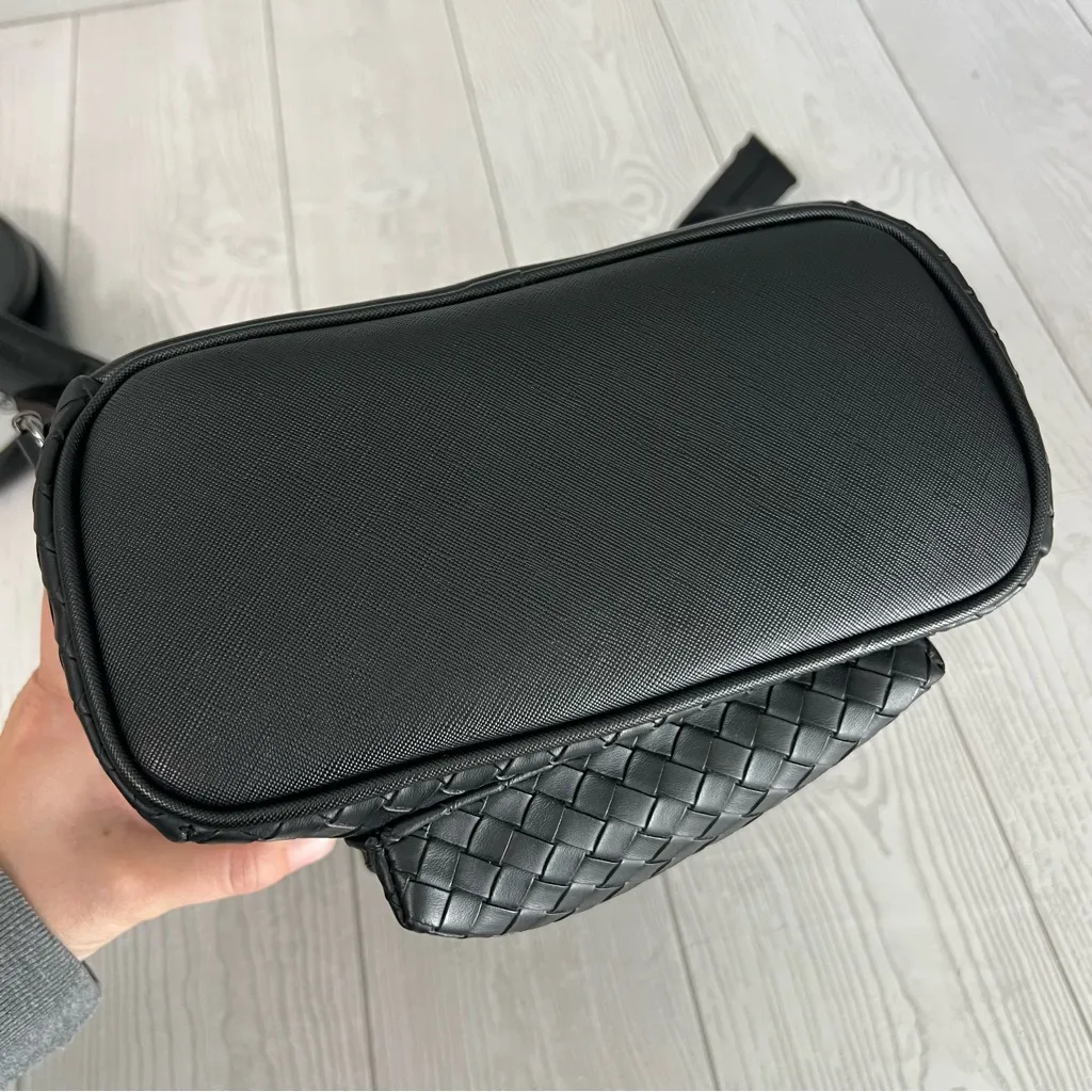 Disney Parks Loungefly Black Woven Mickey Mouse Ears Mini Backpack - Image 5