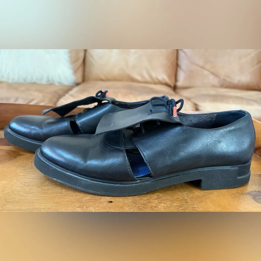 CAMPER Black Leather Shoes Size 7 - Image 7