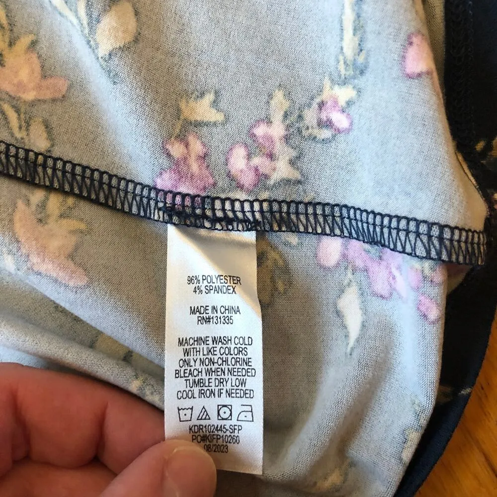 Nine Britton NWOT Blue Floral Sleeveless Bodycon Midi Dress Size S Petite - Image 7