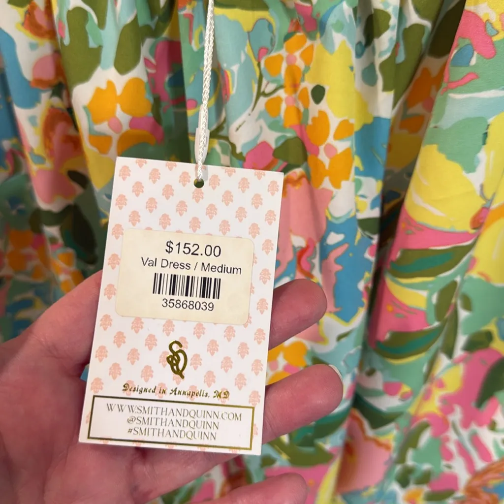 NWT SMITH & QUINN Val Floral Dress medium Green - Image 4