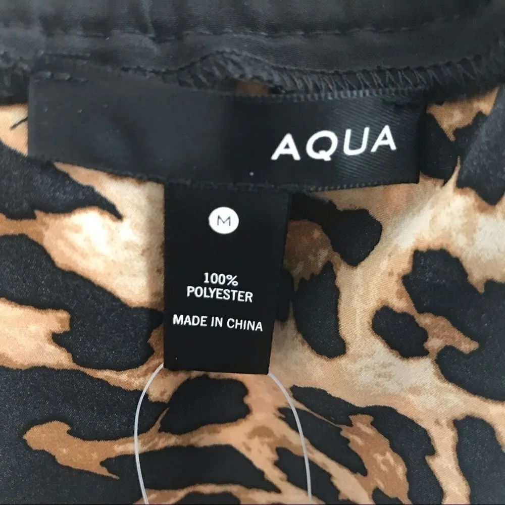 Bloomingdale’s Leopard Print Criss Cross Ruffle Tired Flowy Halter Top M NWT Brown Size M - Image 6