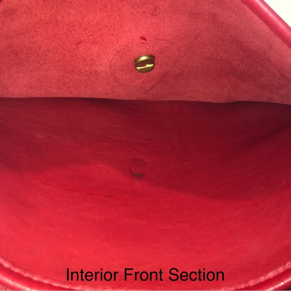 Vintage COACH Willis Red Glove Tanned Top Handle Crossbody Bag 9927 USA COA - Image 6