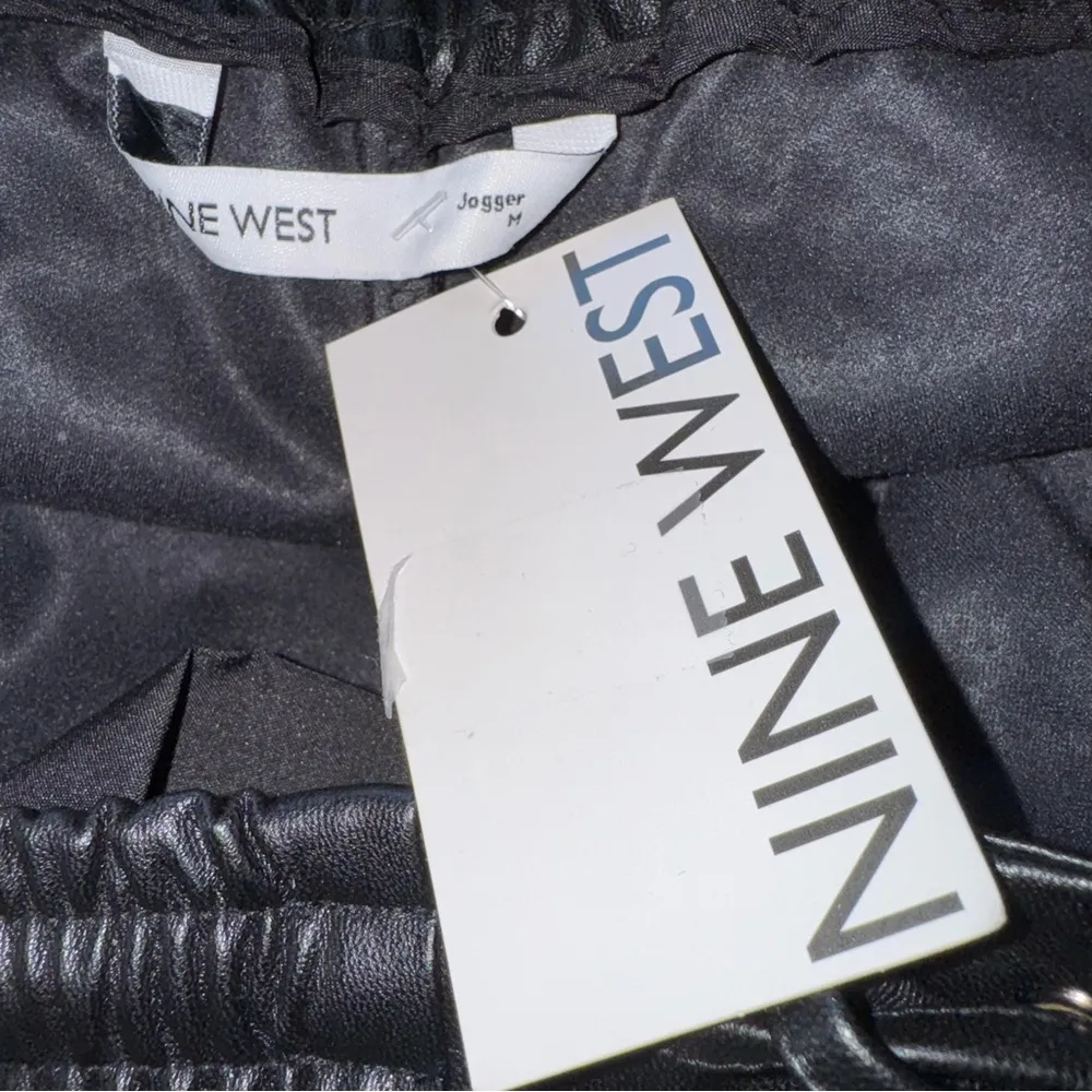 NEW Nine West Faux Leather Joggers - Image 3