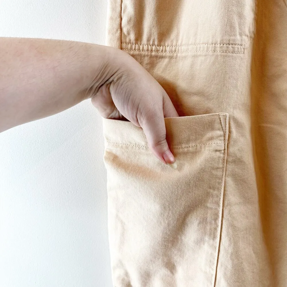 Anthropologie High Rise Paperbag Cropped Utility Pants Tan Khaki XS - Image 11