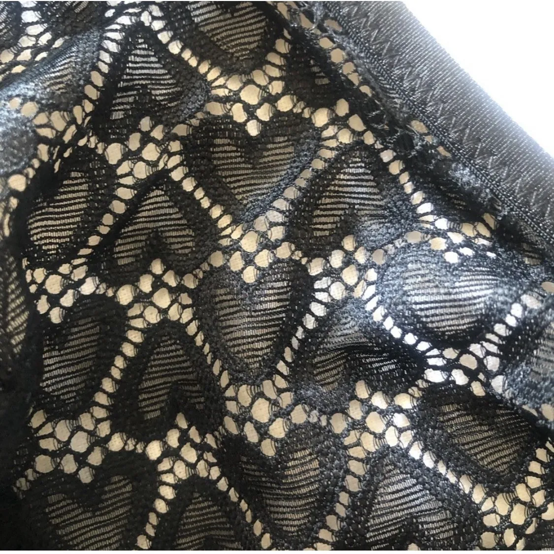 Free People Intimately Lingerie Bra Set Kelly Black Size XL Heart Lace Thong!! - Image 4