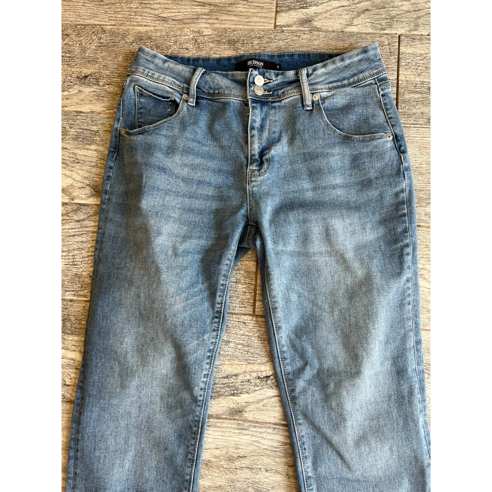 Hudson LA‎ Denim Jeans size 8 Jean Womens Back Flap Pockets Y2K 90s 80s Stretch Blue - Image 6