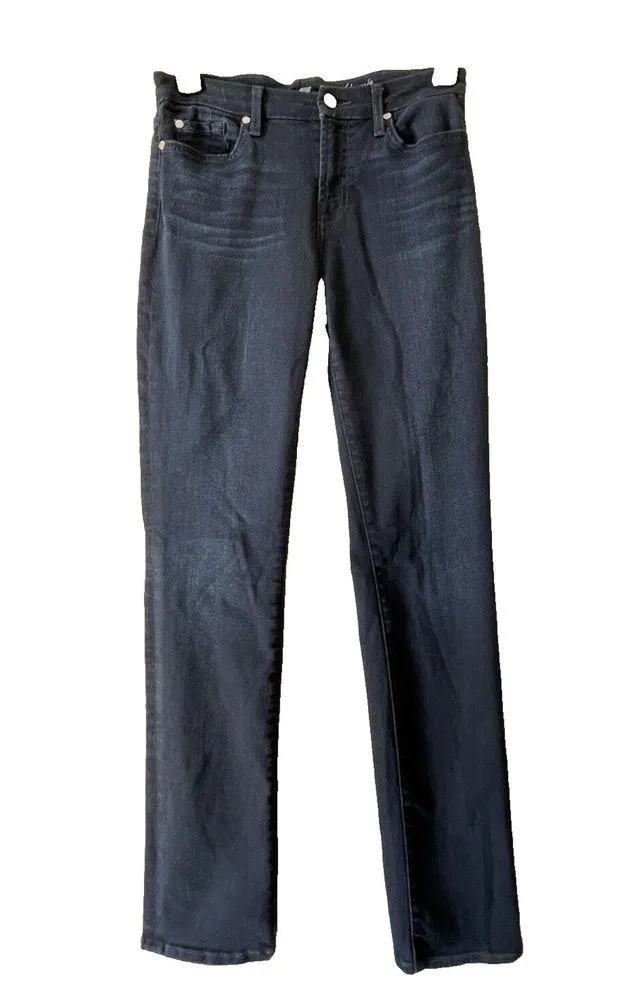 7 for All Mankind Jeans Womens 28 Blue Dark Wash Denim Kimmie Straight Leg - Image 2