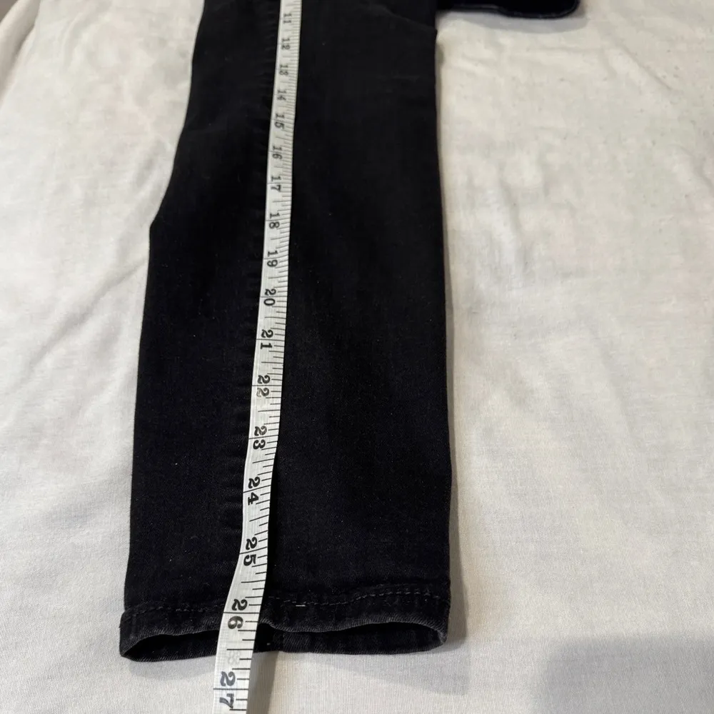 Old Navy Mid Rise Rockstar Jeans Black Wash Size 8P - Image 9