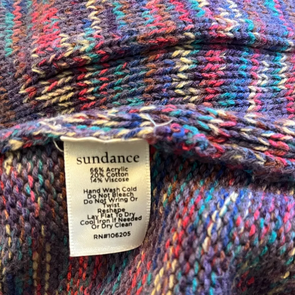 Sundance Ragtime Multicolor Knit Button Down Cardigan Sweater‎ Size Small - Image 5