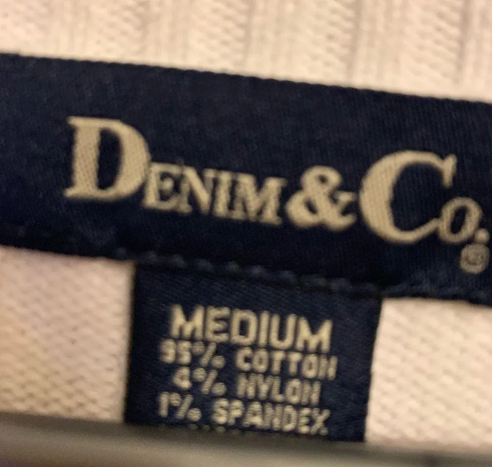 Denim & Co White Knit Sweater - Image 3