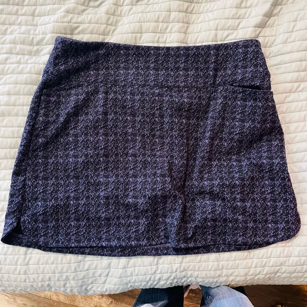 Lady Hagen Golf Skort XXL Purple Black Print Athletic Skirt with Shorts Pockets - Image 2