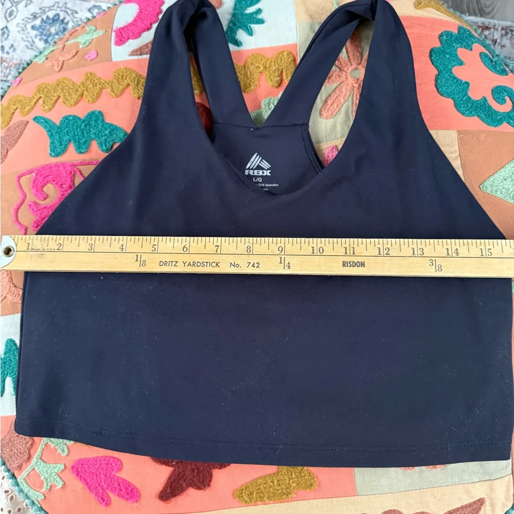RBX Women's black Sports Bra size large - Image 6