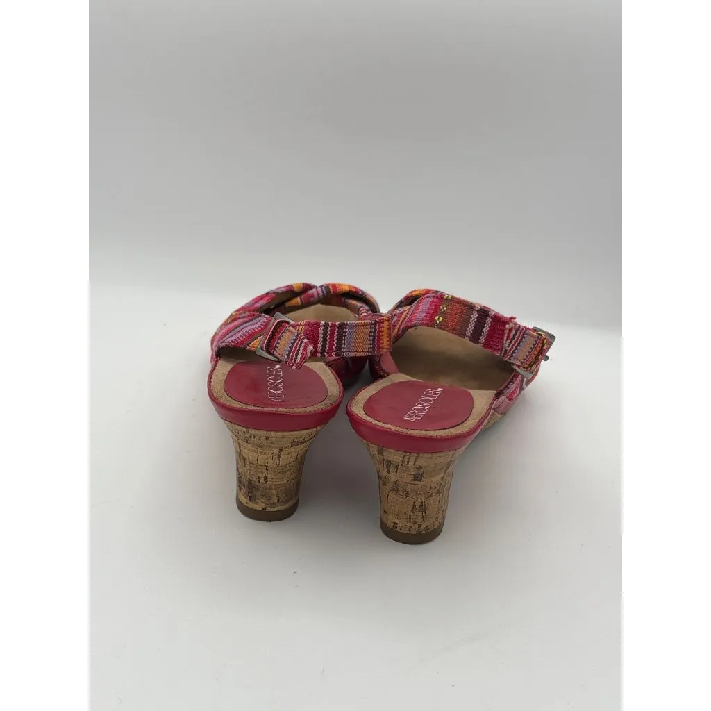 Aerosoles Womens 7W Zenthusiam Fabric Upper Cork Heel Sandals - Image 4