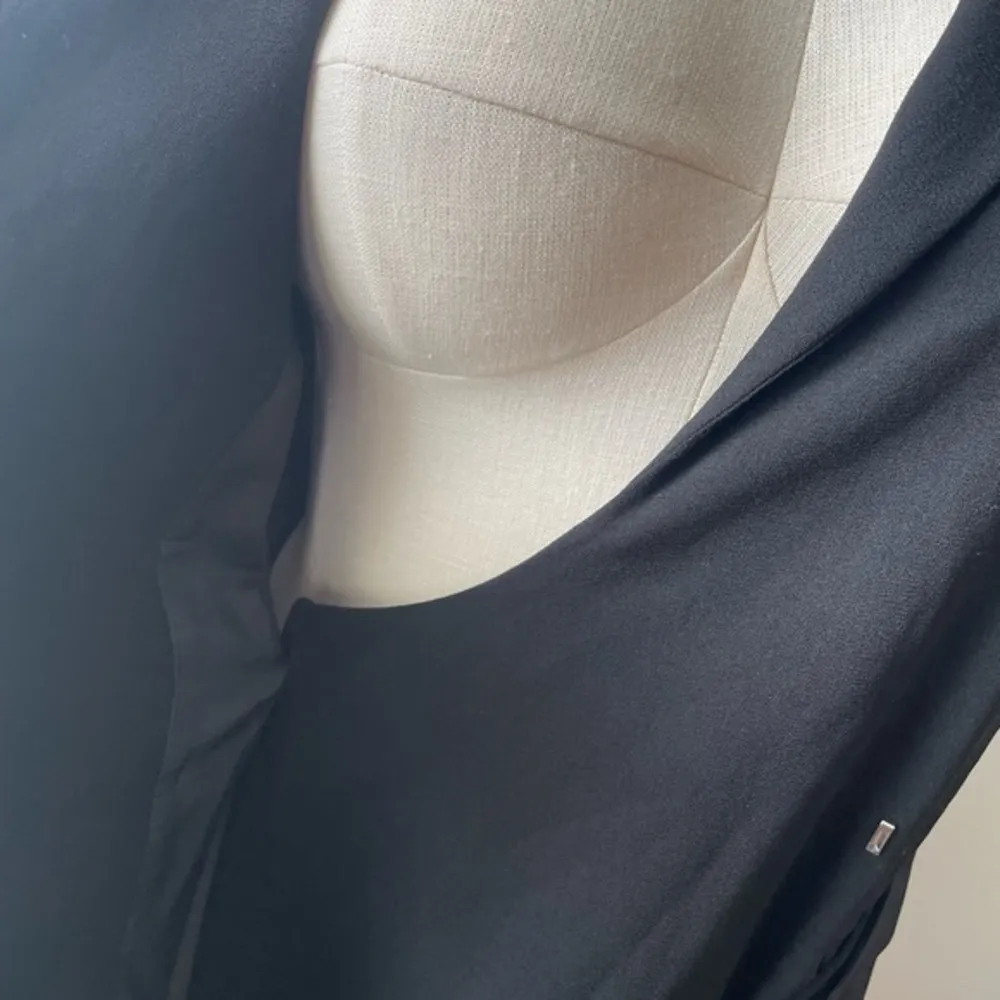 Anthropologie Women sleeveless trench belted coat black jacket NWT Sz medium - Image 8