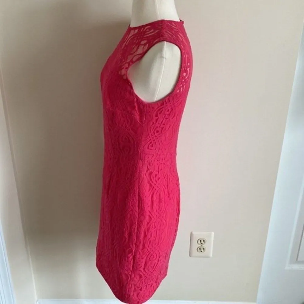 CeCe  by Cynthia Steffe Hayden Deco-Lace Pink Bodycon Dress Size 4 - Image 5