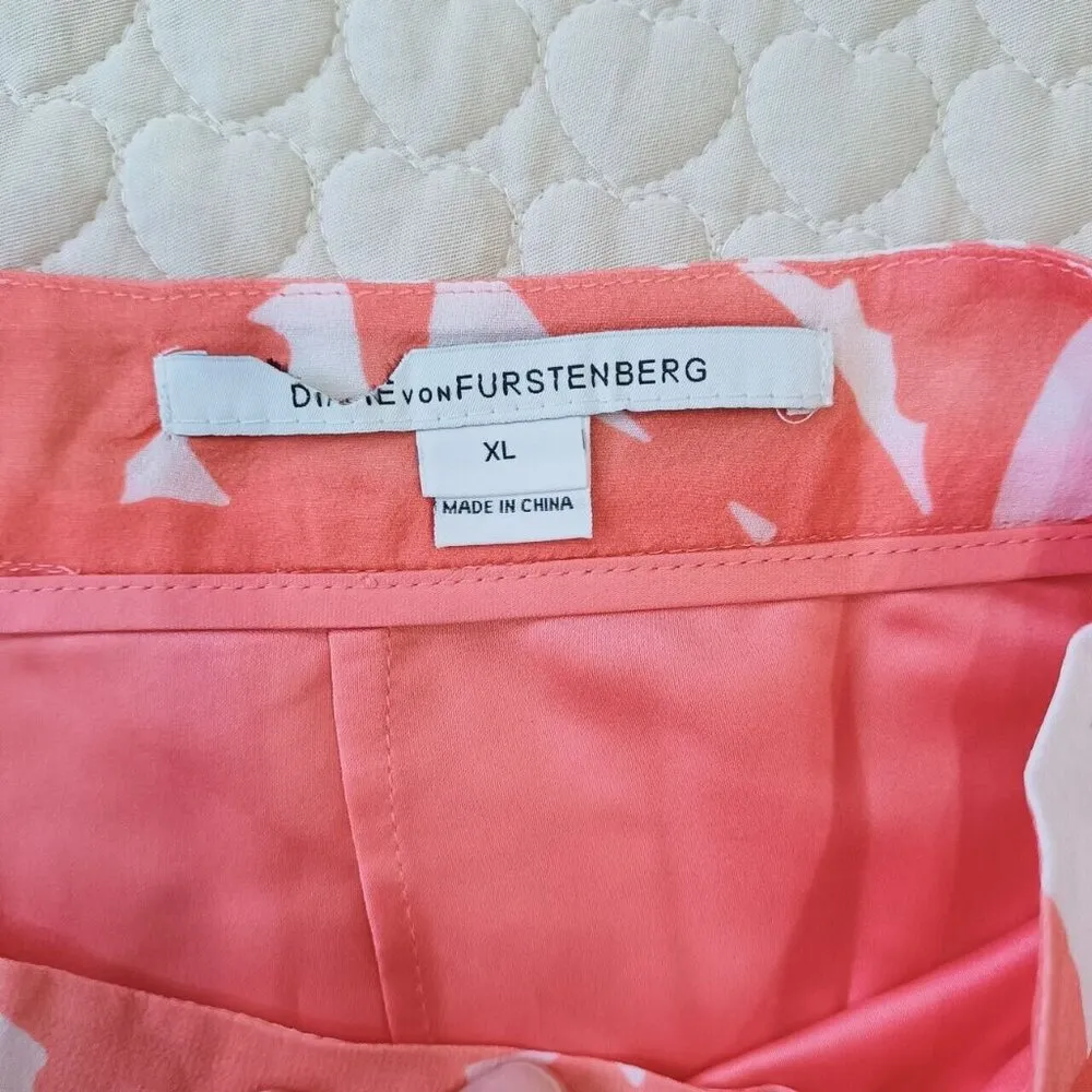 NWOT Pink Red Floral Silk Shorts for Women Size XL - Image 2