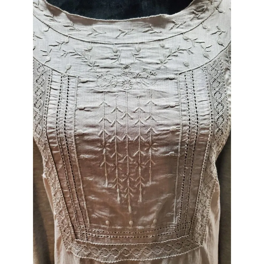 Vintage America Nine West Gray Polyester Round Neck Long Sleeve Top Medium - Image 6