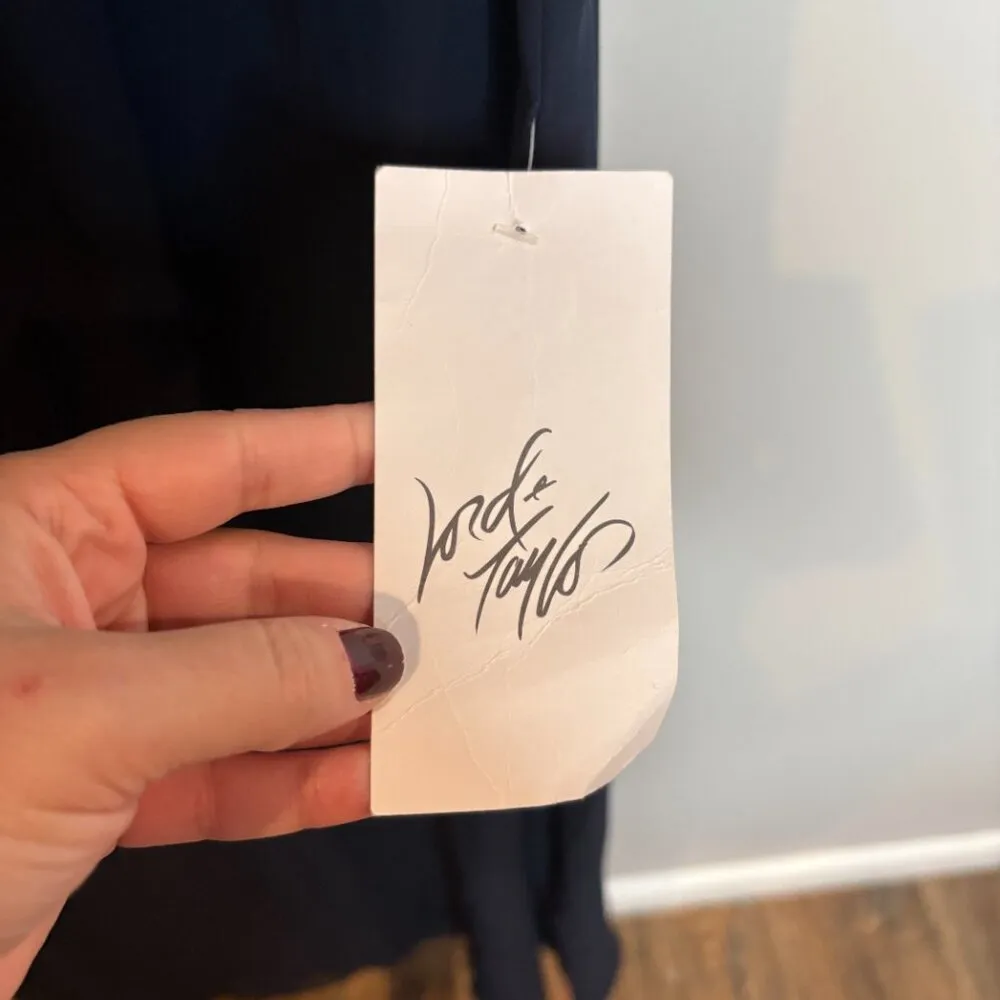 NWT Patra navy blue embellished illusion gown Size 14 - Image 3