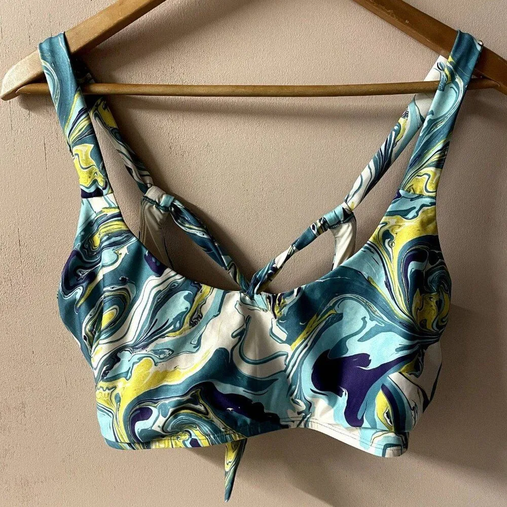 ModCloth Blue Marble Swirl Swim Top Size XL EUC - Image 9