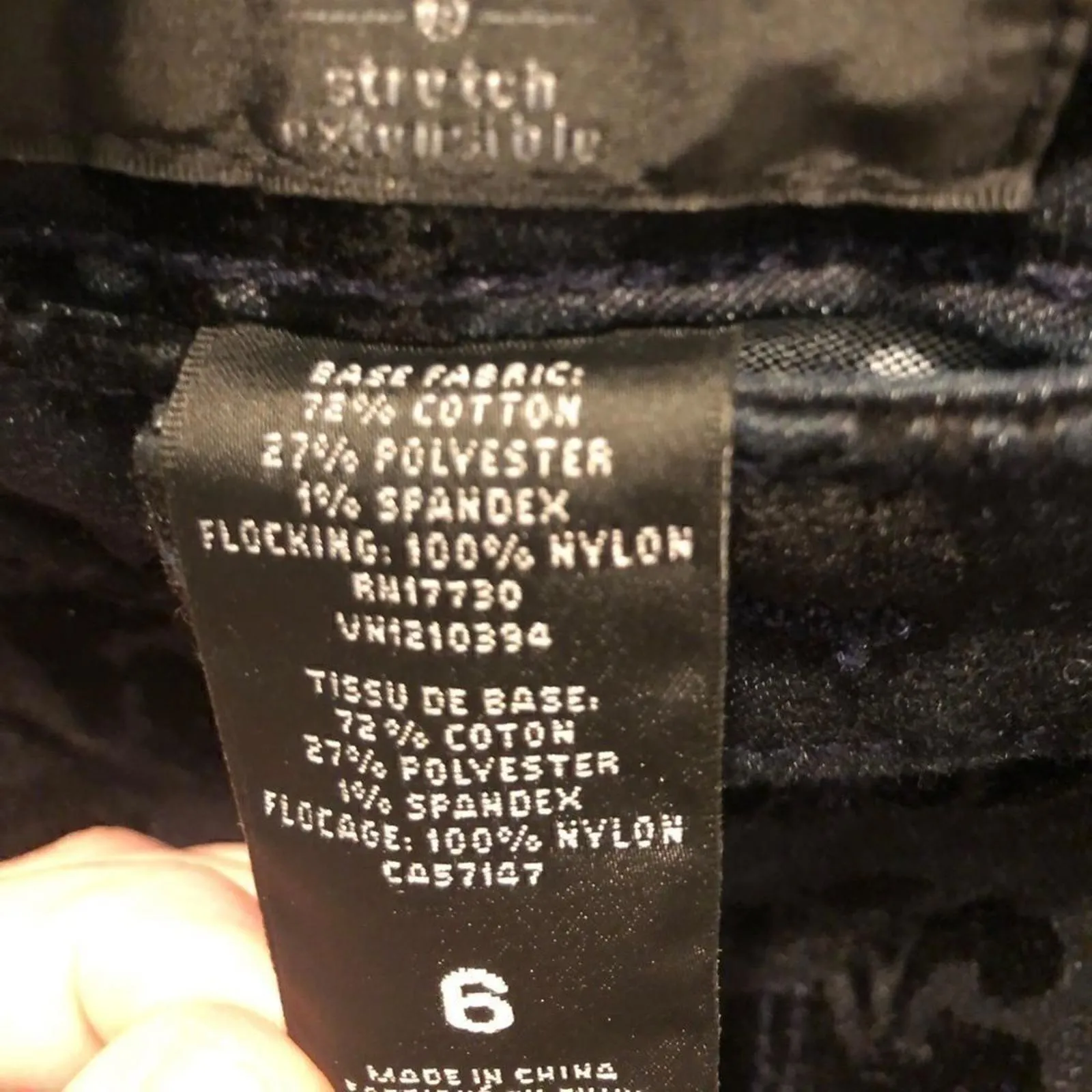 Mossimo Velour Boho Print Skinny Jeans women's size 6 Black - Image 2