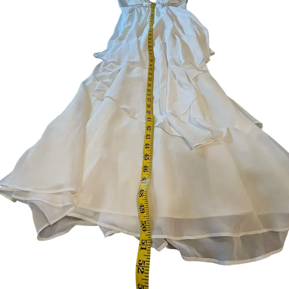 Betsy & Adam White Embellished Gown - Size 14 - Image 5