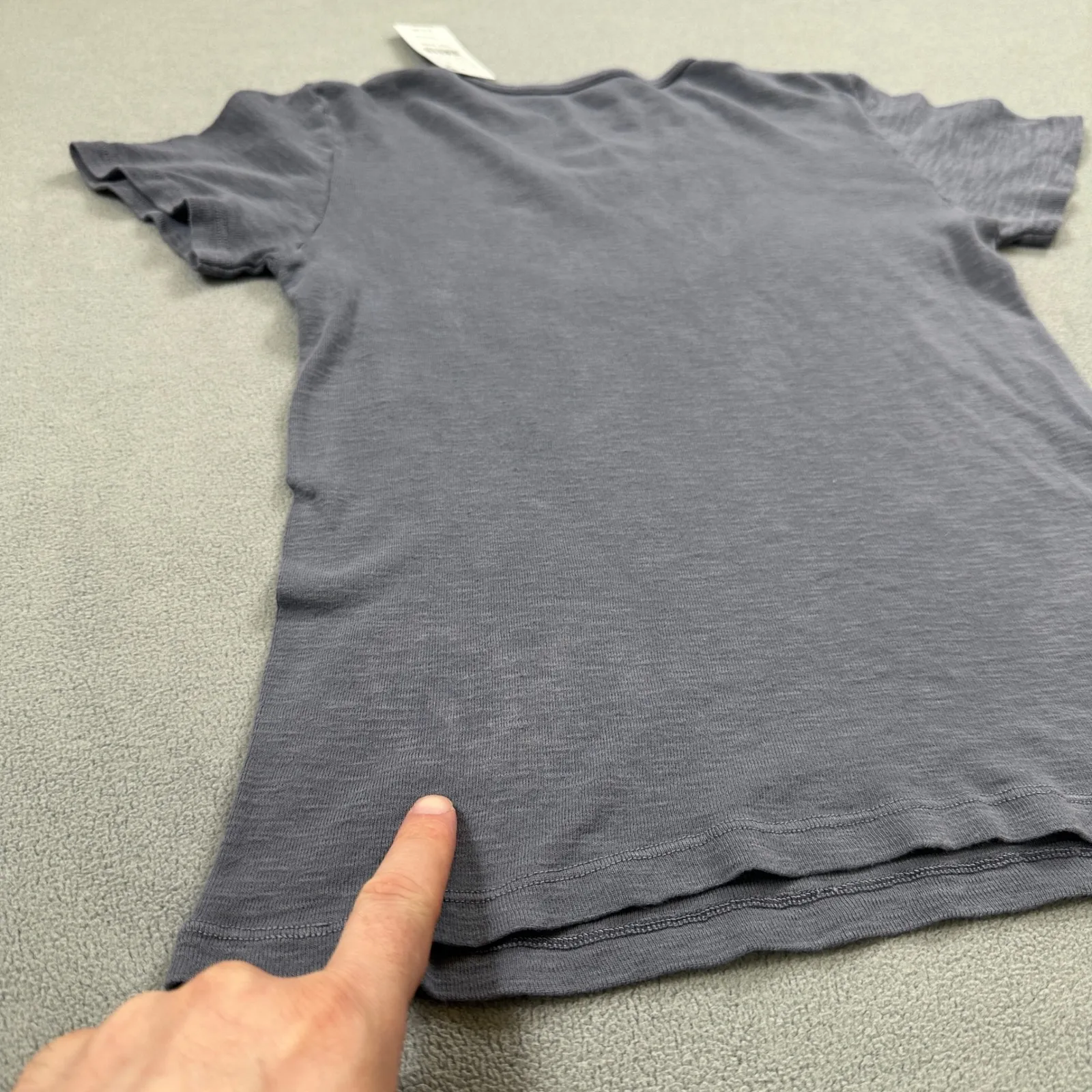 NWT John Galt Cropped Shirt Dark Blue Womens 1 SZ Cotton Blend Short Sleeve Tee - Image 8