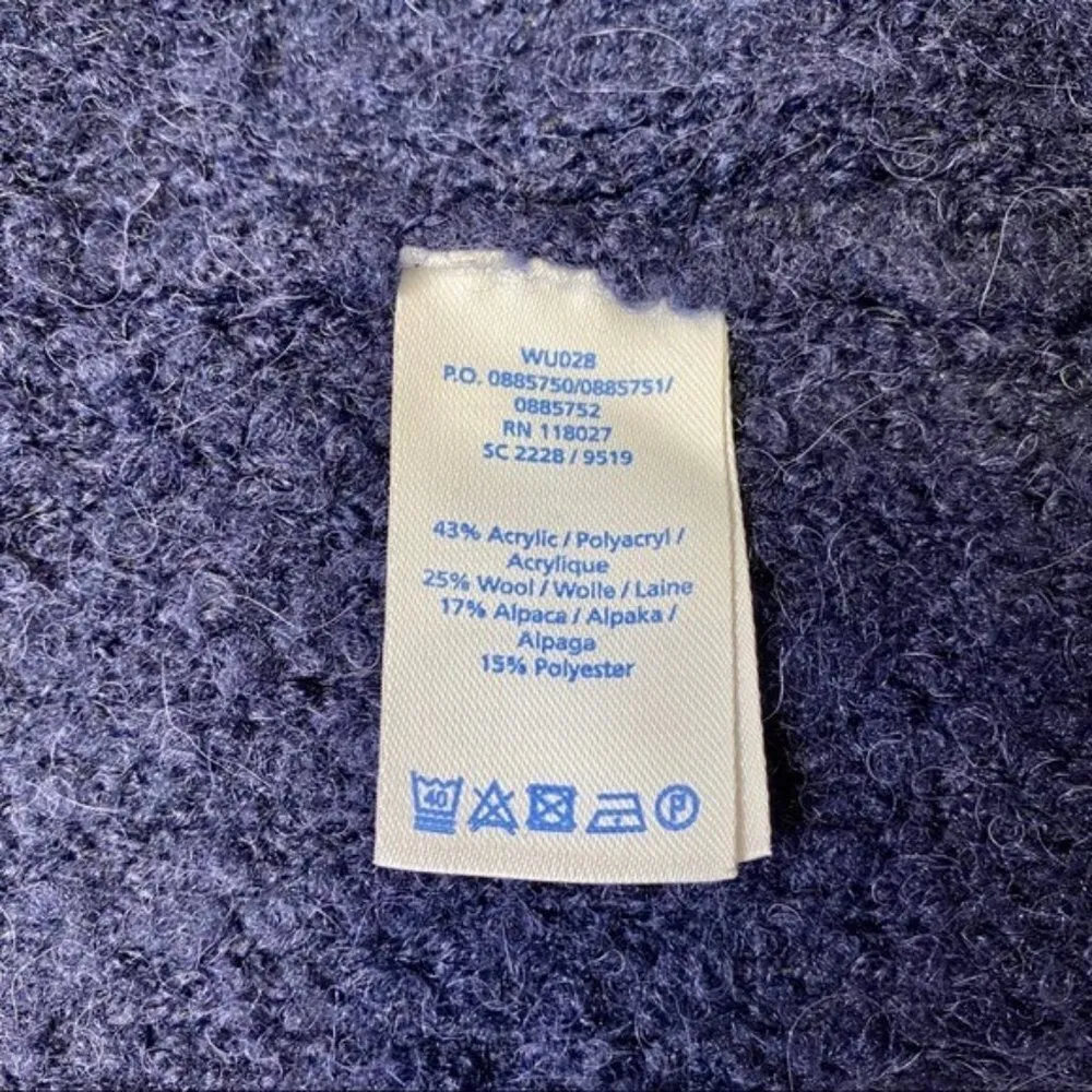 Boden Navy Blue Boucle Jacket with Contrast Trim 10 Medium - Image 10