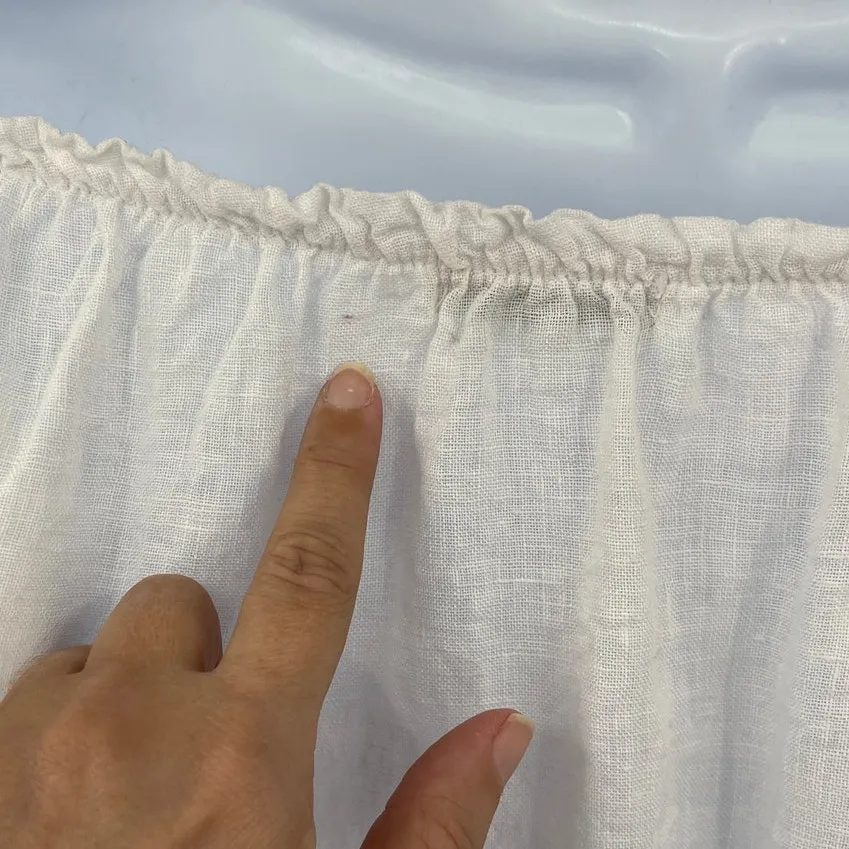 Terzo Millennio Linen Off Shoulder Womens Top Sz S Peasant Boho White Romantic - Image 8