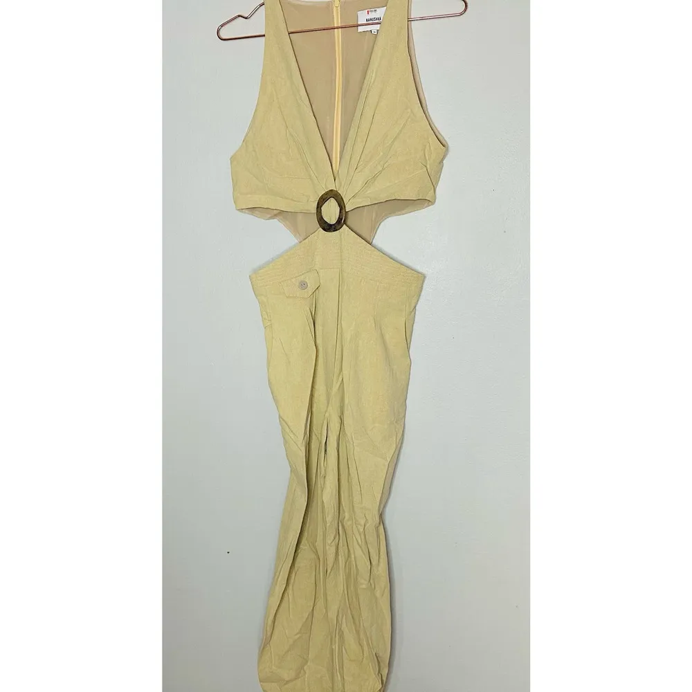 NANUSHKA Amor Cut Out Cotton Twist on Waist Sleeveless Jumpsuit Size Medium - Image 3