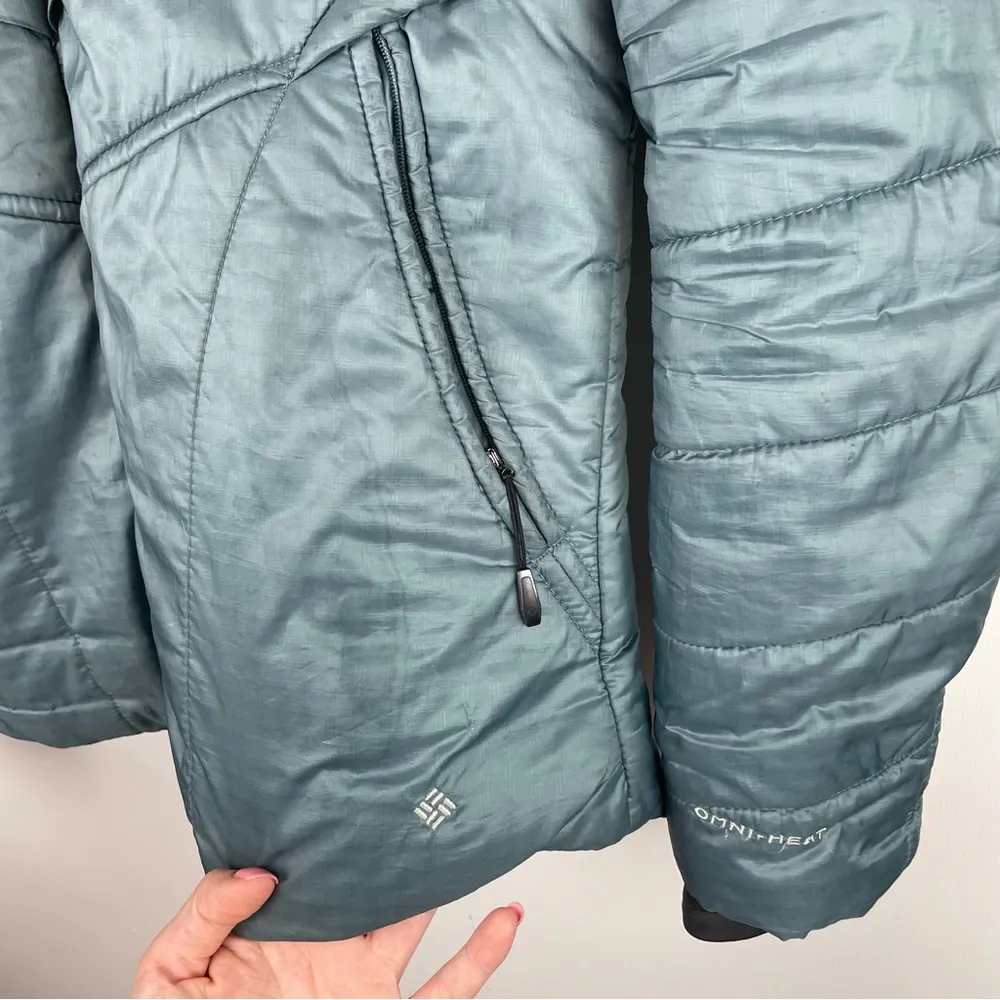 Columbia Kaleidaslope ll Ripstop Omni Heat Jacket Sz Small Metal Blue - Image 8
