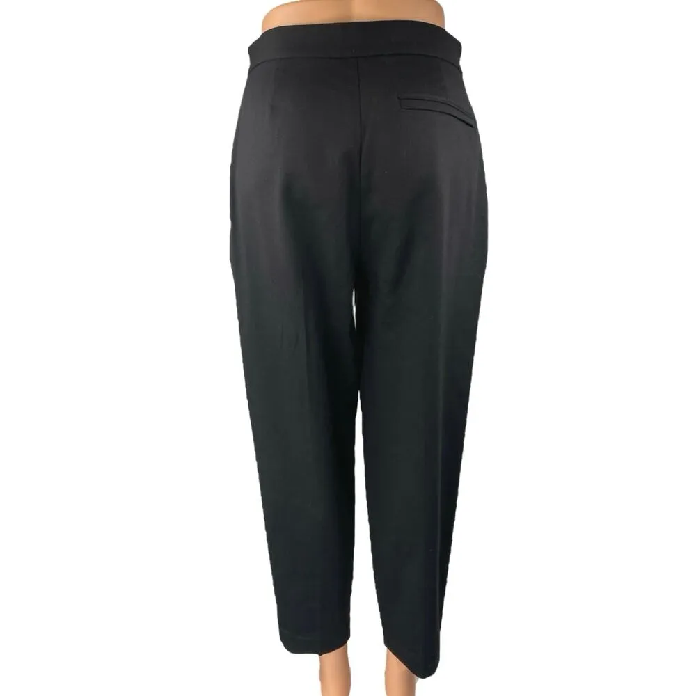 Away Women's Black Wool Straight Tapered High Waist Trousers Dress Pants Size 0 - Image 3