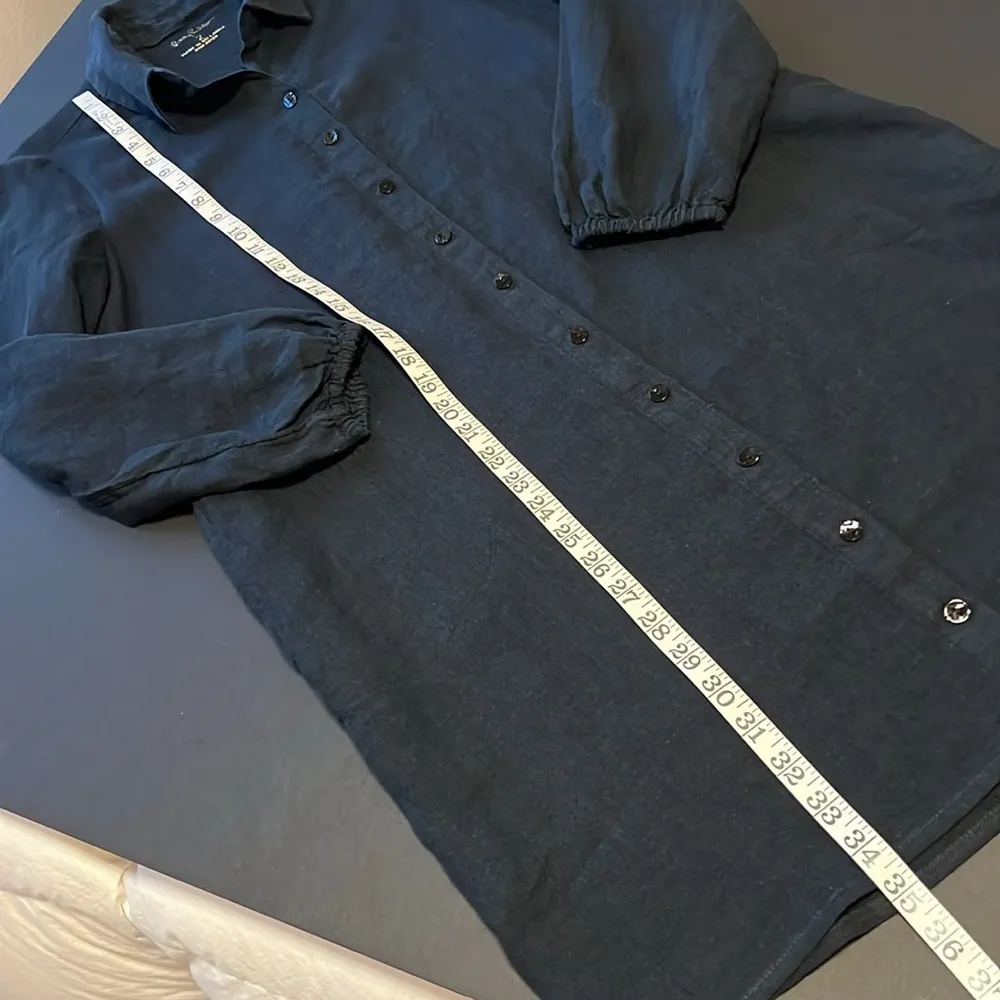 Lilly Pulitzer Bethanne Knee Length Dress, buttondown, black, pockets, size 2 - Image 8