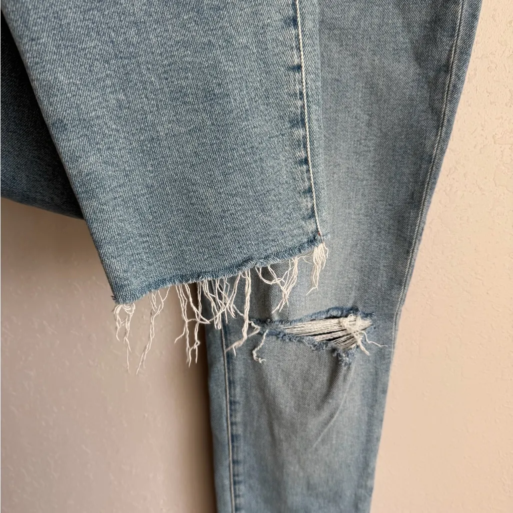 Madewell Light Wash Blue Denim The Perfect Vintage Jeans Womens 28 Distressed - Image 3