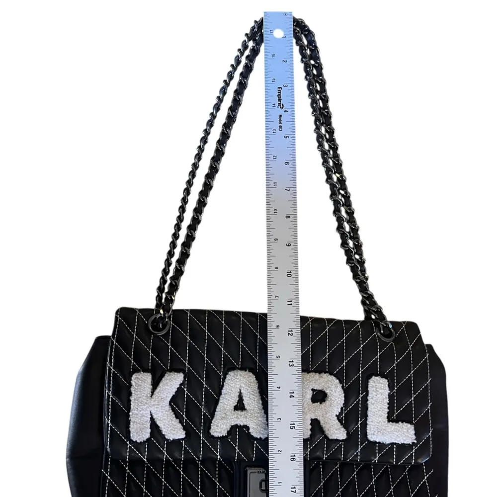 Karl Lagerfeld Agyness Shoulder Bag LH9HB283 Quilted Patches - Image 13