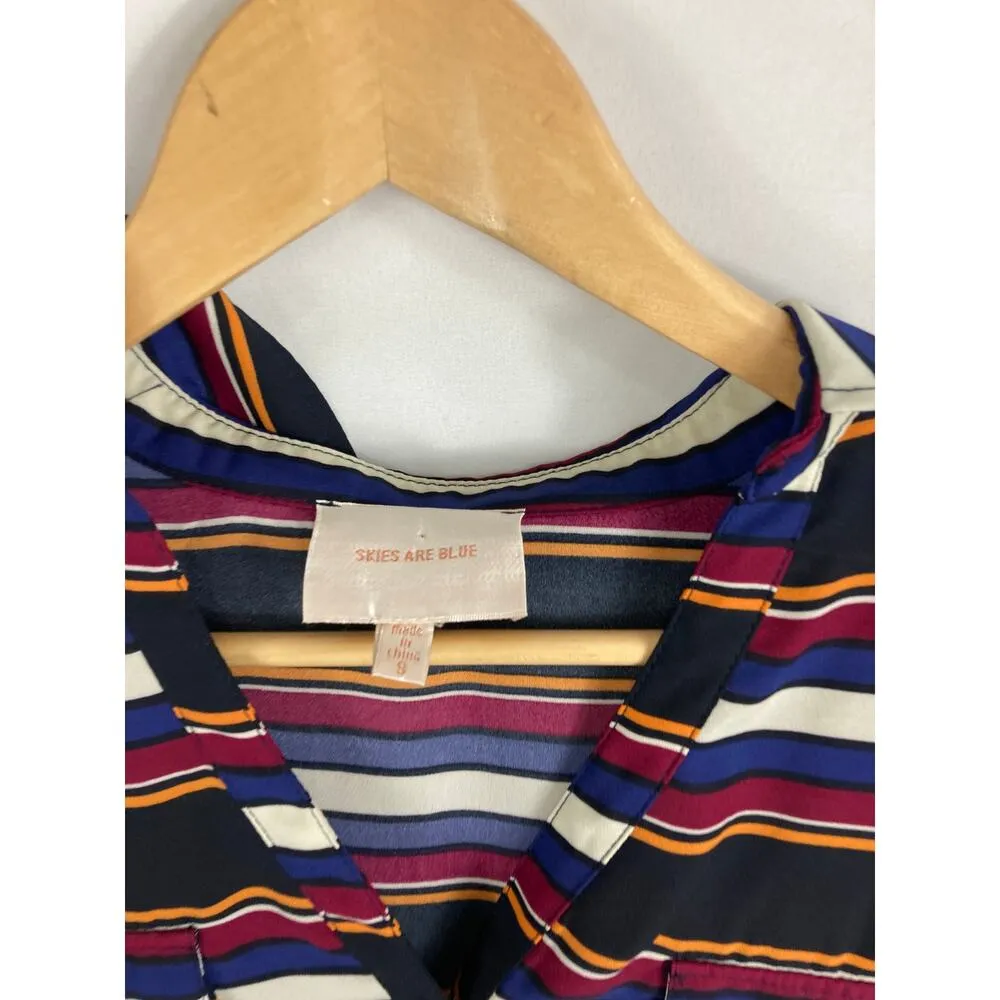 Skies are Blue Striped Blouse Size Small - Image 3