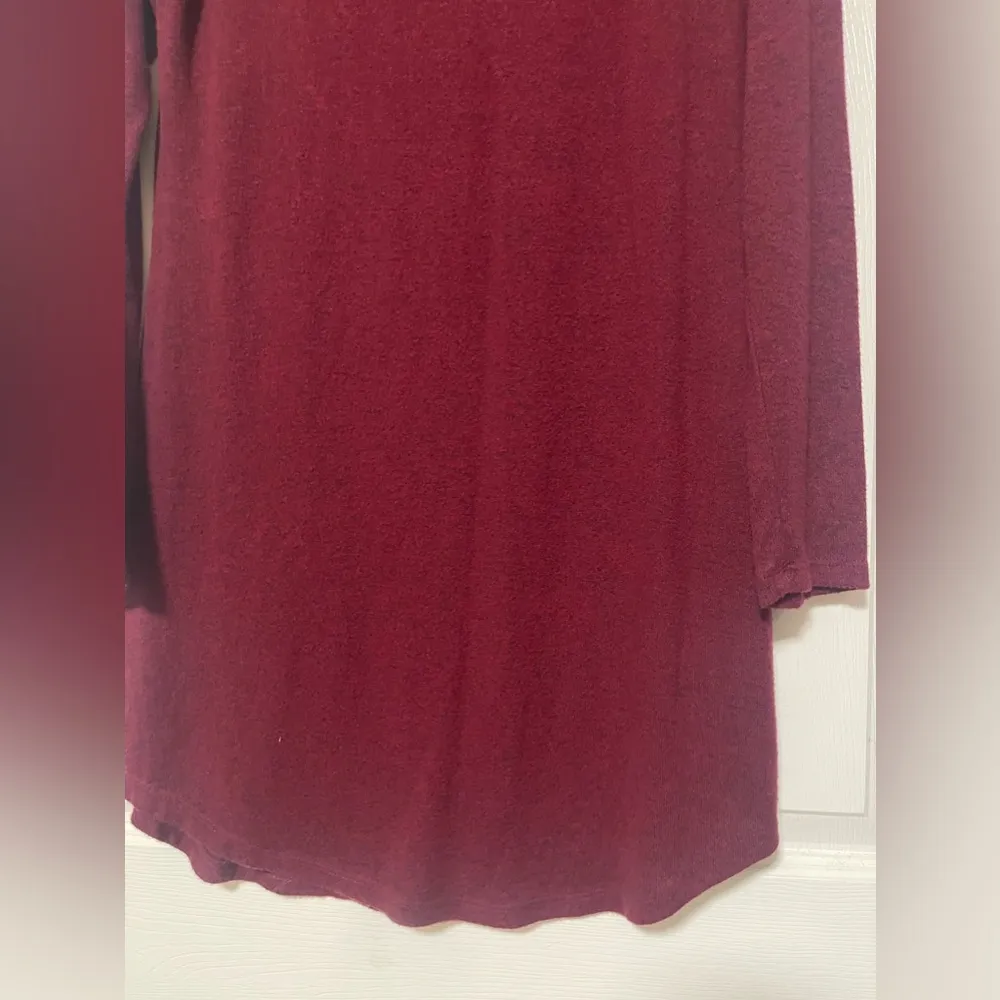 Bobbie Brooks Women’s Knit Sweater Dress/ Long Tunic Cage Neck Red Stretchy Sz M - Image 7