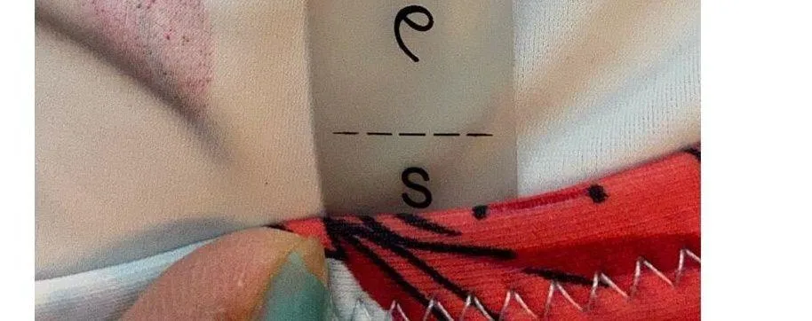 Cupshe Bikini Bottom High Waist Floral Baby Blue Red Small - Image 3