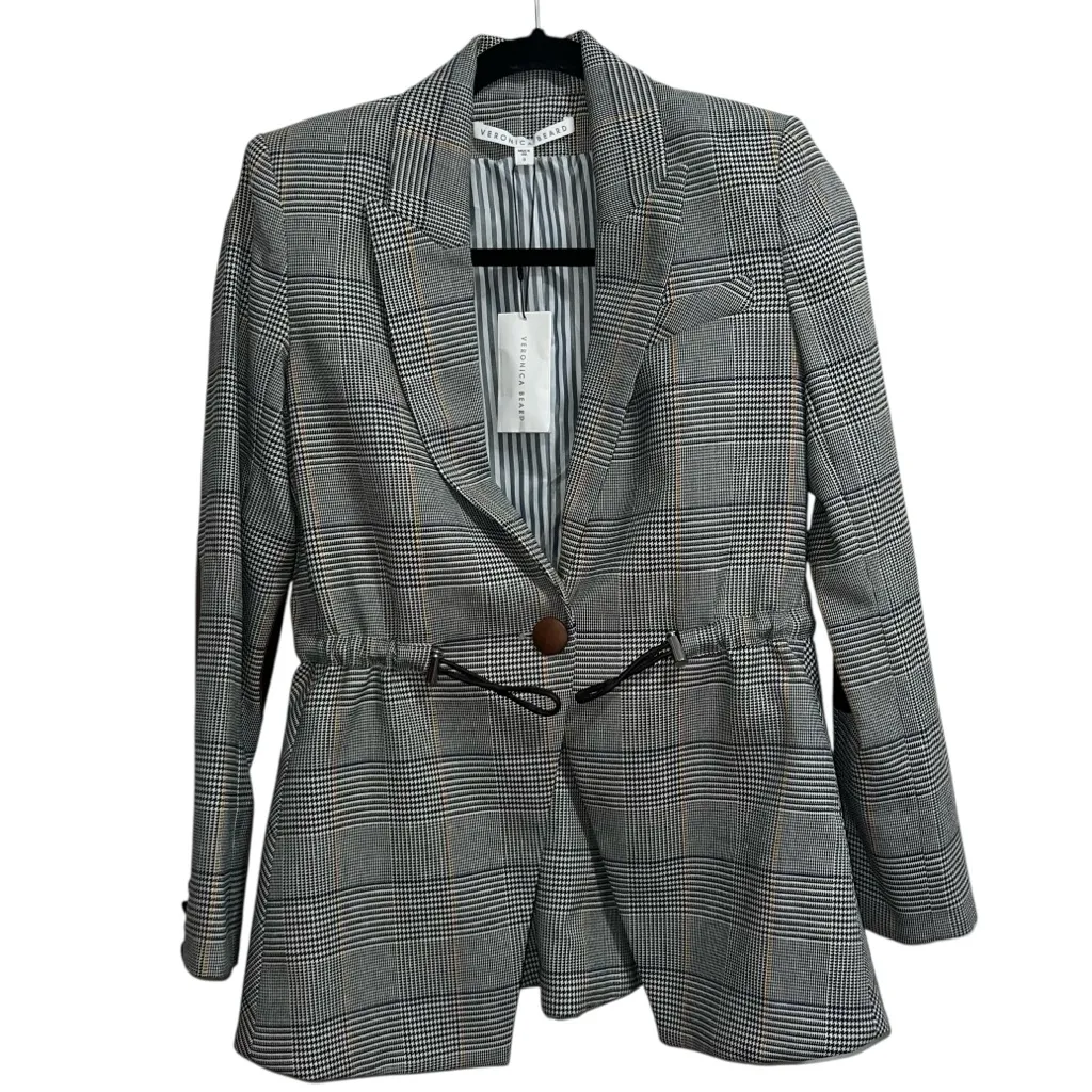 NEW NWT Veronica Beard Joshua Dickey Blazer Jacket In White Multi Houndstooth - Image 5