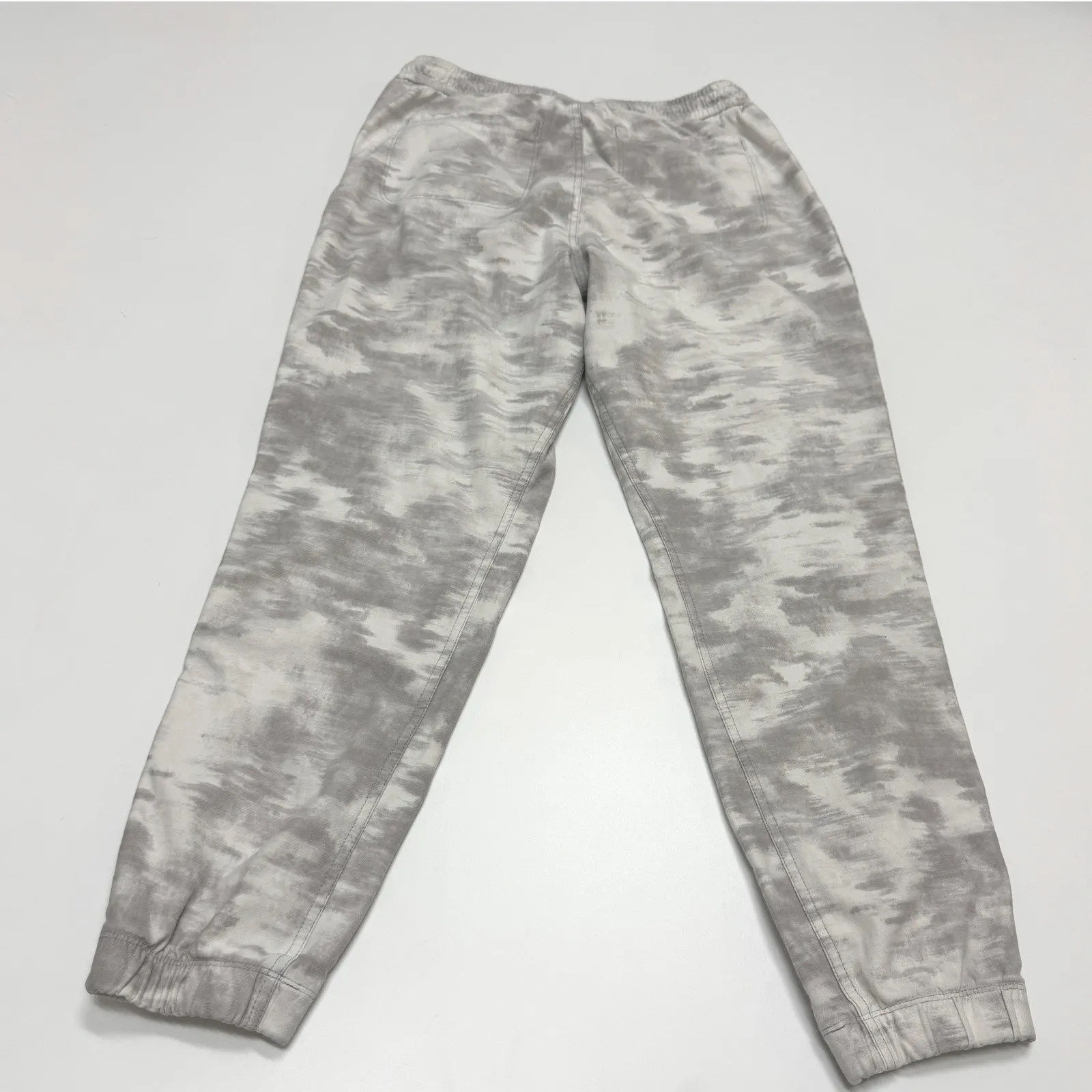 Athleta Pants Women Size 6 Farallon Grey White Printed Jogger Cotton Spandex - Image 4