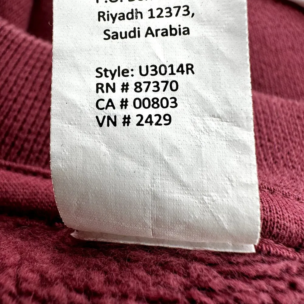 Alo Renown Heavyweight Crew Neck Pullover Sweatshirt Oversized Unisex Pink XL - Image 5