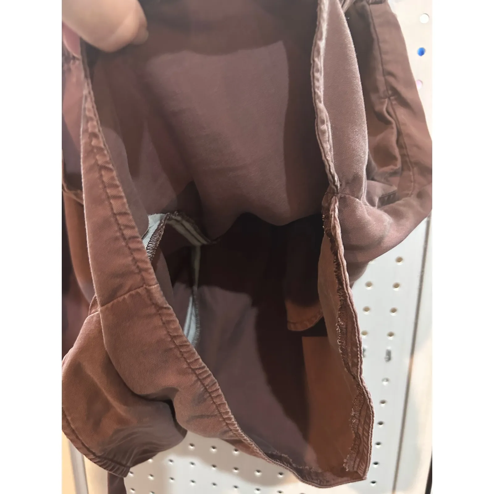 EXPRESS Paperbag Waist Shorts Brown Tie Belt Women M M Extreme High Rise - Image 5