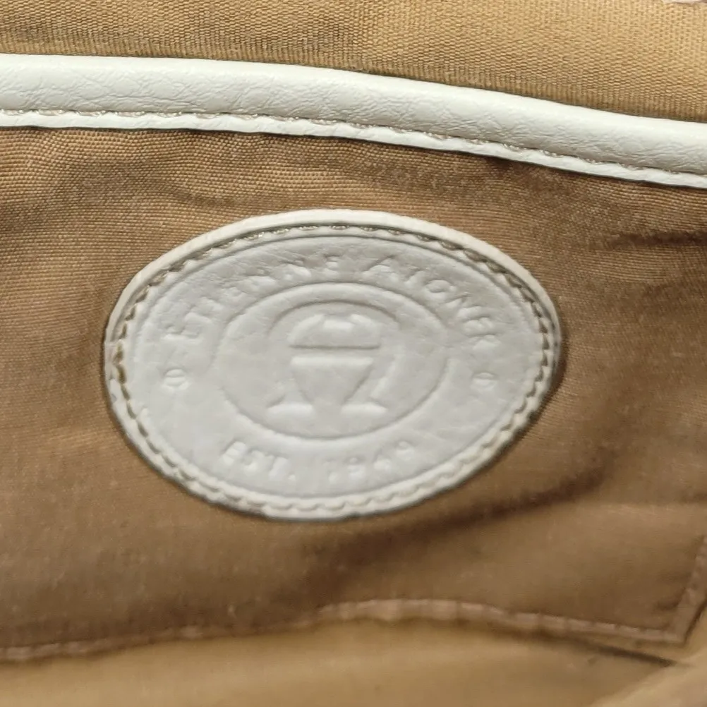 Vintage Etienne Aigner Monogram Logo Tote Shoulder Bag Large Office Pockets - Image 2