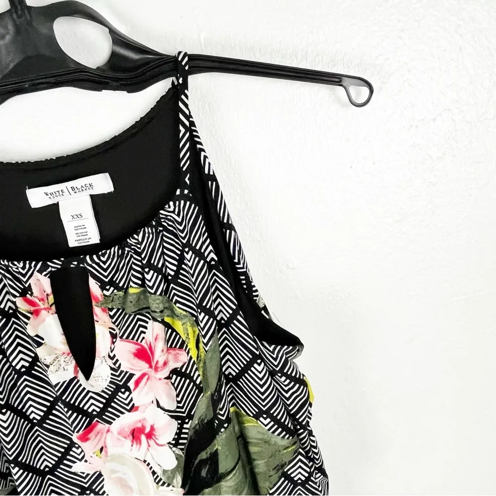 WHITE HOUSE BLACK MARKET Floral Sleeveless Maxi Dress, Size XXS - Image 7