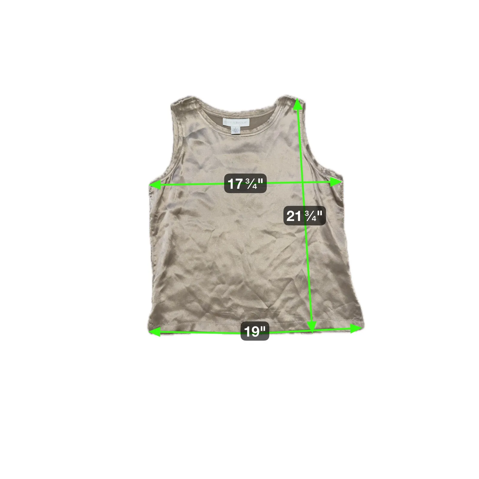 Petite Sophisticate Silk Sleeveless Top 6 Champagne Quiet Luxury Minimal Chic - Image 7